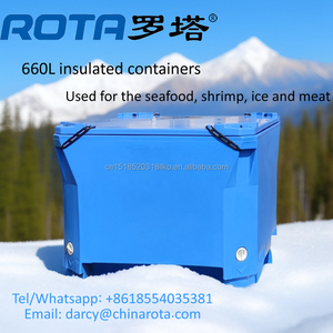 Bacs <span class=keywords><strong>à</strong></span> poisson isolés 660L Conteneurs en plastique <span class=keywords><strong>à</strong></span> usage industriel pour fruits de mer Boîte isotherme Poubelles <span class=keywords><strong>à</strong></span> poisson - Product Image 2
