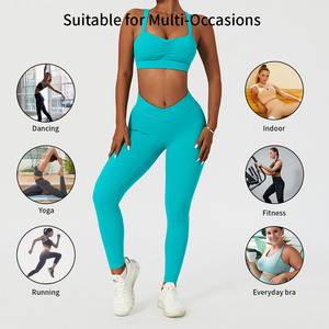 Active Apparel Women Four Way Stretch Gym Fitness set <span class=keywords><strong>abbigliamento</strong></span> sportivo Yoga set <span class=keywords><strong>abbigliamento</strong></span> da allenamento - Product Image 3