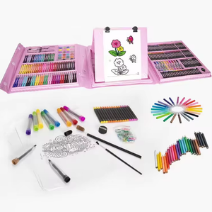 Ensemble de peinture et de dessin pour enfants de 208 pièces, crayons, pastels à l'huile, marqueurs d'aquarelle, crayons de couleur pour enfants, outils d'art, électronique grand public - Product Image 1