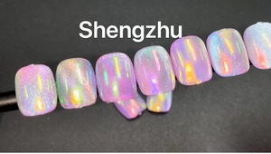 2025 New arrivals Aurora màu chuyển mèo mắt bạc Nàng tiên cá màu hồng sắc tố cho móng tay vẻ đẹp - Product Image 3