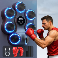 Machine de boxe musicale intelligente murale avec éclairage LED, compteur numérique, entraîneur de boxe, protection respirante en mousse ABS pour toutes les saisons