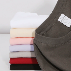 Camiseta al por Mayor Personalizada, 100% Algodón, 220GSM, Corte Holgado, Cuello Redondo, Manga Corta, Lisa, Directo de Fábrica, para Impresión - Product Image 3