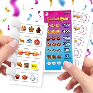 2025 New Style Pull Tabs Gambling Tickets Cmyk Digital Printing <b>Thick</b> Cardboard Ultra Clear - Product Image 1