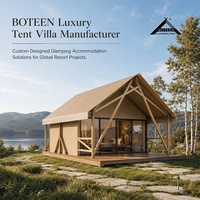 Tente de glamping de luxe BOTEEN à une couche pour toutes les saisons, avec structure en alliage d'aluminium, design écologique, pour usage en resort, villa, hôtel ou camping