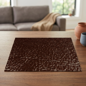 Lámina de Cuero Vacuno Genuino Grabado en Relieve Marrón Oscuro para Manualidades y Bolsos - Product Image 2