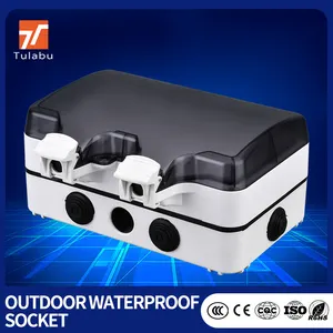Tulabu British 2-Positie Ip66 Outdoor Waterdichte Switch Socket Box Maximale Stroom 32a 40a Voor Diverse Toepassingen