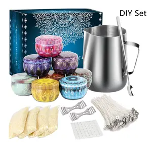 Kerst Diy Cadeau Handgemaakte Full-Set Geuroliën Gieten Pitcher Blikken Sticker Kaarsen Maken Kit