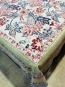 Nappe florale vintage crème multicolore en coton, housse de table imprimée, linge de table, décoration de cuisine, housse de table lavable - Product Image 3