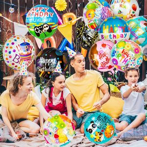 Ballons en feuille de 18 pouces ronds, lumineux à LED, 2 couleurs, durables, pour décorations de fête d'anniversaire - Product Image 5