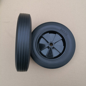 Glue Powder Wheel 8X1.75 Solid Tread Black Plastic Spokes For Mobile <b>Scaffolding</b> - Product Image 3