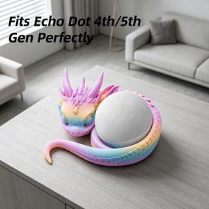 Supporto per Altoparlante a Forma di Drago 3D Stampato, Compatibile con Echo Dot 4a e 5a Gen, Decorazione da Scrivania per Smart Speaker, Senza Marca - Product Image 2