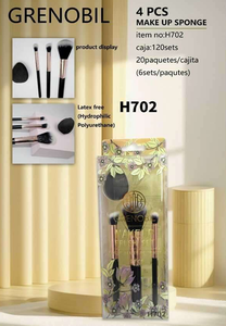 Set di pennelli per trucco Grenobil 3 pezzi con setole sintetiche e manico in plastica H702 - Product Image 3