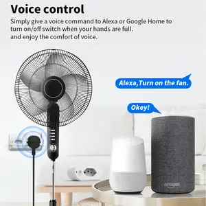 16A versi Brasil Tuya soket daya Wifi pintar Plug bekerja dengan Alaxa Google Home kendali suara