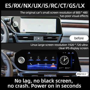 Monitor de Coche Inalámbrico con CarPlay para Linux de 10.25/12.3 Pulgadas, Pantalla Táctil, Radio Inteligente para Coche, Compatible con <span class=keywords><strong>Lexus</strong></span> 12-22 ES/RX/IS/NX/<span class=keywords><strong>UX</strong></span>/RC/CT/GS/LX - Product Image 3