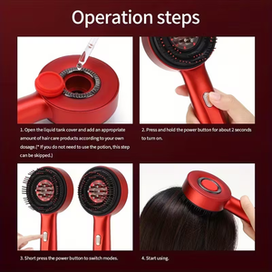 <b>Hair</b> Growth Portable Electric Head Scalp <b>Massager</b> Comb Red Light EMS Vibration Waterproof Oil Applicator for Home Feminine Care - Product Image 5