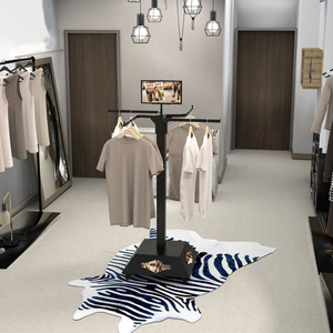 Giá để quần áo bằng kim loại, giá treo quần áo đứng sàn, giá treo quần áo di động, giá treo quần áo có thể điều chỉnh dành cho cửa hàng thời trang - Product Image 3