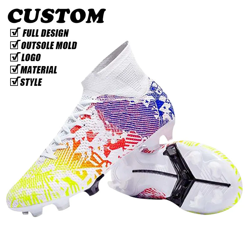 Cross-border Hot Sale Green Field Competition Training Non-slip Soccer Shoes Mens Indoor Best Soccer Cleats For Wide Feet