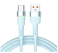 Kabel Pengisian Daya Cepat 3A Tipe-C Berbahan Nilon Kepang dengan Fitur Intelligent Auto-Cutoff untuk Ponsel & Kamera, Dapat Disesuaikan