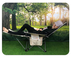 Silla de Camping con Reposabrazos y Reposapiés Ajustable, Reclinable, Plegable, de Metal, para Exteriores, Venta al por Mayor - Product Image 5