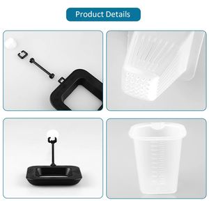 베스트 셀러 레드 웜 피더 어항 흡입 컵이있는 레드 웜 컵 수족관 물고기 먹이 피더 - Product Image 5