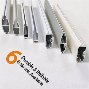 Aluminium Pulverbeschichtetes Weißes Art-Deco-Vorhangschienenprofil Rolloschienen-Unterteil DC-Betrieben 5 Jahre Garantie - Product Image 3