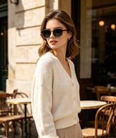 Lunettes de soleil carrées surdimensionnées de qualité supérieure pour femmes et hommes, marque haut de gamme, protection UV400, monture noire, vente en gros