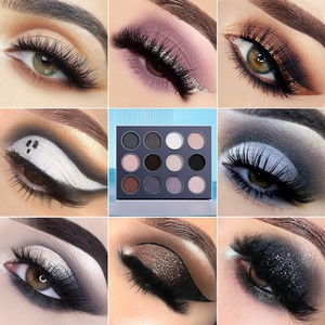 New Design <strong>Grey</strong> High Pigment <strong>Eyeshadow</strong> 12 Colors Vegan Mineral <strong>Eyeshadow</strong> Palette Smoky Eyes Makeup Shadow Palette - Product Image 6