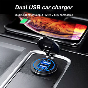 Chargeur de voiture USB LED double port 4.2A 12V 24V, prise étanche <span class=keywords><strong>pour</strong></span> bateau, yacht, camping-car - Product Image 5