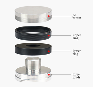 AMZ Distributeur de café chaud et inviolable 51MM 53MM 58MM Outil de nivellement de distribution <span class=keywords><strong>d</strong></span>'espresso à profondeur réglable en acier inoxydable - Product Image 5