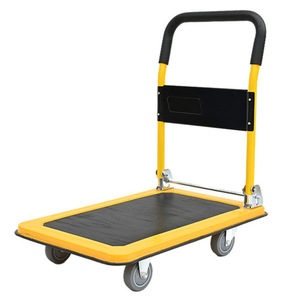 <b>Trolley</b> Four-Wheel Universal <b>Trolley</b> Pull Steel Plate Luggage <b>Trolley</b> Thickened Push Folding Trailer Mute Platform <b>Trolley</b> - Product Image 5