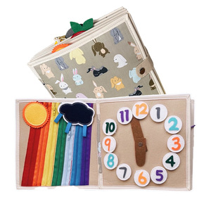 Factory Price Montessori Felt Busy Board Travel Toys Sensory Activity <b>Book</b> for Learning Fine Motor Skills Gifts for Toddlers - Product Image 6