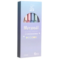 Stylo Marqueur Morandi 0,5 mm à Séchage Rapide, Type Pression, Couleurs Vives, Style Japonais, Idéal pour Étudiants