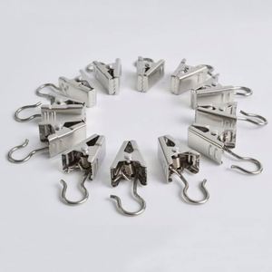 10 Uds. Ganchos para Cortinas Resistentes y Duraderos, Accesorios para Ventanas del Hogar, Ganchos para Cortinas de Hierro Sólido - Product Image 6
