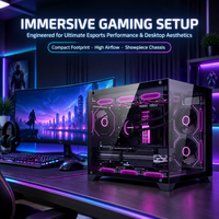 Casing Komputer Gaming PC Custom OEM AntarcChill, Casing & Tower Komputer, Kaca Temper, Micro ATX, Kabinet Desktop PC