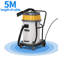 Aspirateur Balai Eau et Poussière Double Moteur Haute Puissance 70L pour Usine et Lavage Automobile Commercial avec Nettoyage Manuel