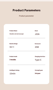 Xách tay không dây 3D Mini Shiatsu Cổ & Vai massager với nhiệt cho cơ thể đầy đủ giảm đau cơ bắp và thư giãn - Product Image 3