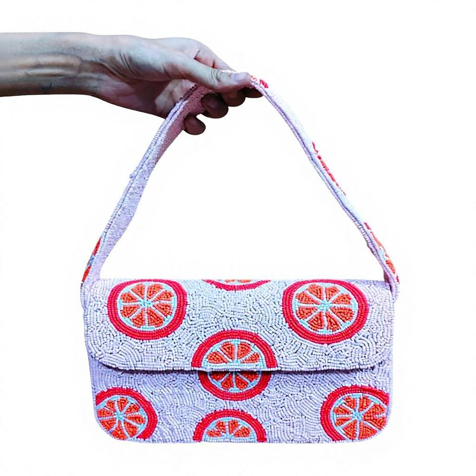 Handcrafted Beaded Ocean Life Shoulder Bag Sea Turtle Dolphin Fish ...