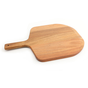 Acacia Wood Cheese <b>Tray</b> Solid Wood <b>Large</b> Pizza Serving <b>Tray</b> With Handle Residential Use 1.5Cm Thickness Irregular Shape - Product Image 5