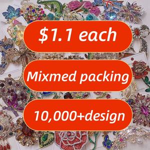 Broches en cristal de style mixte, papillon, fleur, mode, en vrac, pas cher, Dazgirl Red Lots - Product Image 2