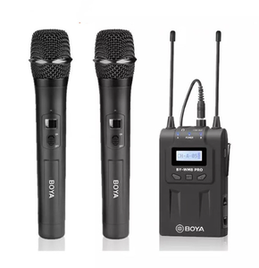 Microphone sans fil professionnel UHF 4 canaux Wm8 Pro K2 K3 <span class=keywords><strong>K4</strong></span> pour appareil photo reflex numérique, mixeur et diffusion en direct - Product Image 4