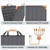 Panneau solaire pliable étanche IP67 ETFE 400W, cellules solaires bifaciales encadrées, panneau solaire portable avec connecteur XT60 DC MC Four