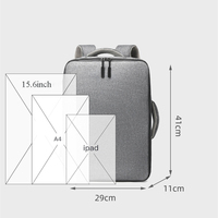 Grand sac à dos anti-vol pour hommes et femmes, imperméable, noir, 17 pouces, pour adolescents, pour voyage, pour ordinateur portable, avec usb, 15.6