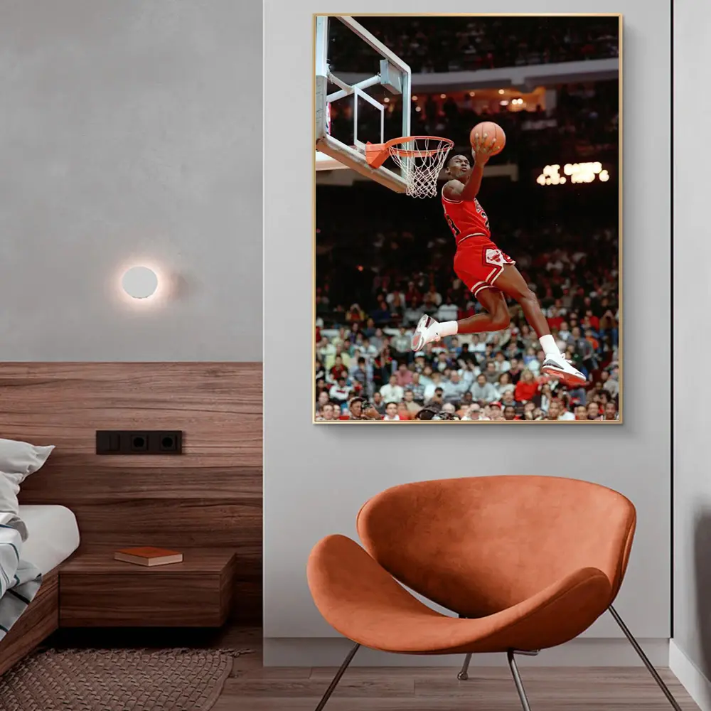 Famous basketball Stars Figure Art Canvas Painting Wall Art Posters Prints Home Cuadros Wall Picture for Living Room Decor
