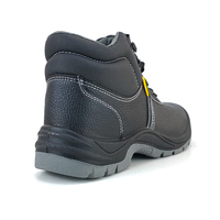 Bottes de sécurité industrielle en cuir noir Jogger avec bout en acier semelle extérieure en polyuréthane chaussures de travail pour utilisation en usine grandes marques