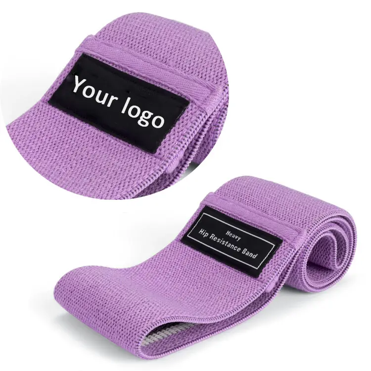 Logo personnalisé Yoga Gym Exercice Fitness Bandes de butin pour les jambes Fessiers Travailler Squat Hanche Tissu Bandes de Résistance ensembles