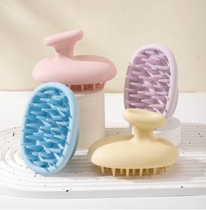 Brosses à cheveux en silicone naturel personnalisables avec logo pour femmes, brosses de massage douces pour le bain, peignes pour cheveux, vente en gros pour usines - Product Image 5