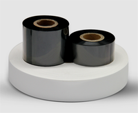 Pita Lilin Resin Hitam H568 24mm untuk Printer Zebra & Label, Pencetakan Label Perawatan Nilon