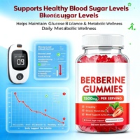 Gommes à la berbérine OEM 1500mg avec cannelle de Ceylan curcuma melon amer soutien l'équilibre de la glycémie pour les soins