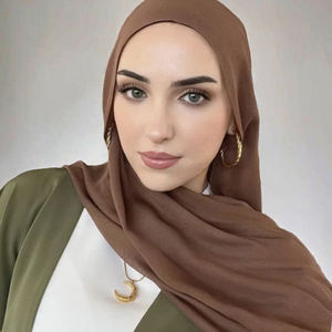 ผ้าคลุมศีรษะฮิญาบแบบเจอร์ซีย์ผ้าโมดอลไม้ไผ่สีพื้นคุณภาพสูงแบบสั่งทำปี 2025 ผ้าพันคอพิมพ์ลายชาติพันธุ์สำหรับผู้หญิง - Product Image 3