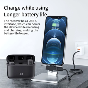 Lavalier 2 in 1マイクビデオ録画屋外録音ラジオノイズキャンセル充電ケースミニマイク - Product Image 2